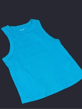 Old Navy Bright Turquoise Ribbed Tank Top